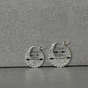Sterling Silver Nattiyan Earrings: Punjabi Polynesian Fusion - Boho Chic