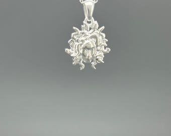 925 Sterling Silver Medusa Pendant Necklace - Greek Mythology Jewelry