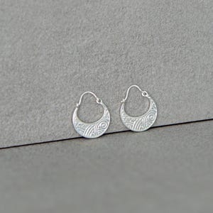 Nattiyan Hoop Earrings: Sterling Silver or 22k Gold Plated, Punjabi Inspired