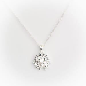 Sterling Silver Medusa Pendant Necklace: Greek Myth Jewelry