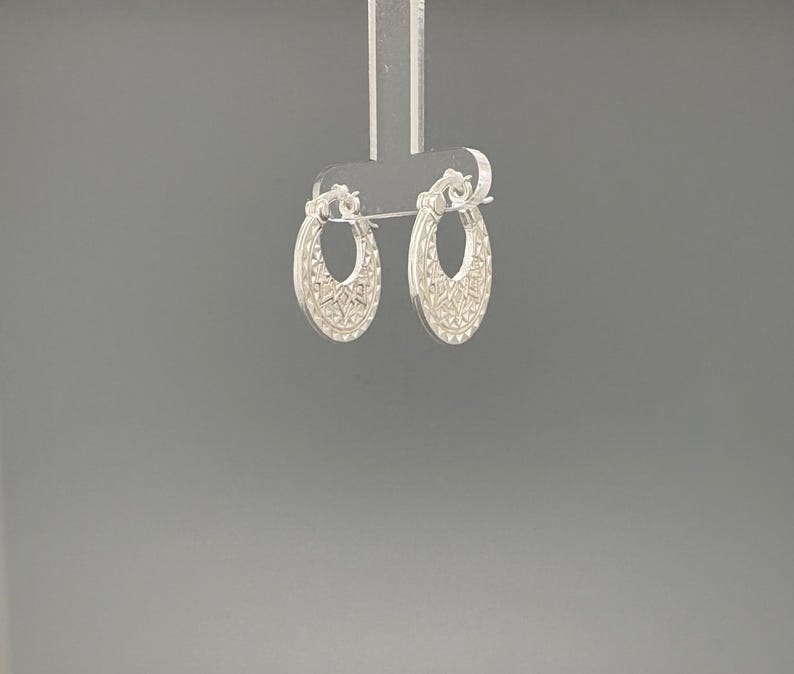 Boucles d'oreilles créoles traditionnelles pour hommes | Bijoux ethniques punjabi Nattiyan faits main en argent sterling 925 image 6