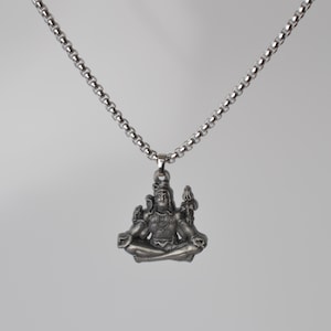 Lord Shiva Pendant Necklace - Hinduism Jewelry, Mahadeva Charm, Spiritual Om Necklace, Meditation Gift, Hindu God Jewelry for Men & Women