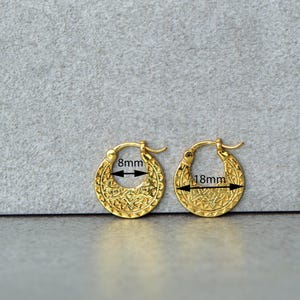 22K Gold Plated Sterling Silver Hoop Earrings - Punjabi Nattiyan Style