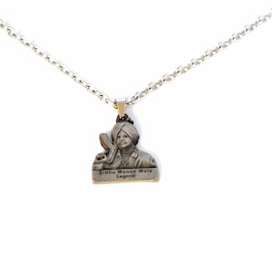 Sidhu Moose Wala Pendant Necklace - Tribute Jewelry, Musician Fan Gift, Punjabi Icon Charm, Rapper Pendant, Fathers day gift