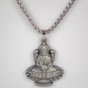 Lakshmi Pendant Necklace: Hindu Goddess, Wealth Amulet
