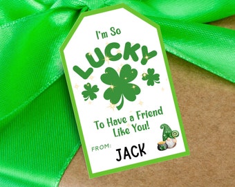 Printable St Patricks Day Tags, St Patricks Day Treats tags, leprechaun bait tag, St Patricks Day Teacher Tags,  Classroom lucky charm tags