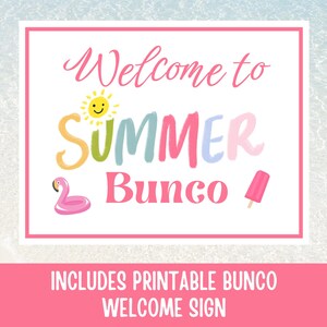 Summer Days Bunco Score Sheets, June Bunco Score Cards, June Bunco Game, Bunco Babe Cards, June Bunco Party, Summer Bunco Night Dice Game image 9