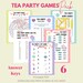Tea Party Games for Kids, INSTANT DOWNLOAD, Tea Party for Girls, Tea ...