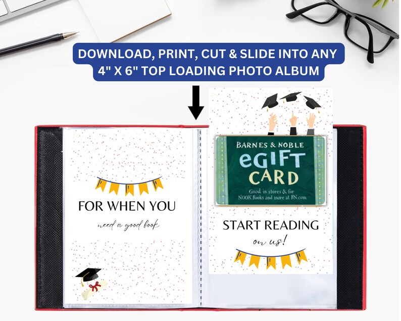 Graduation Gift Card Book, Printable Gift Card Book for High School ...
