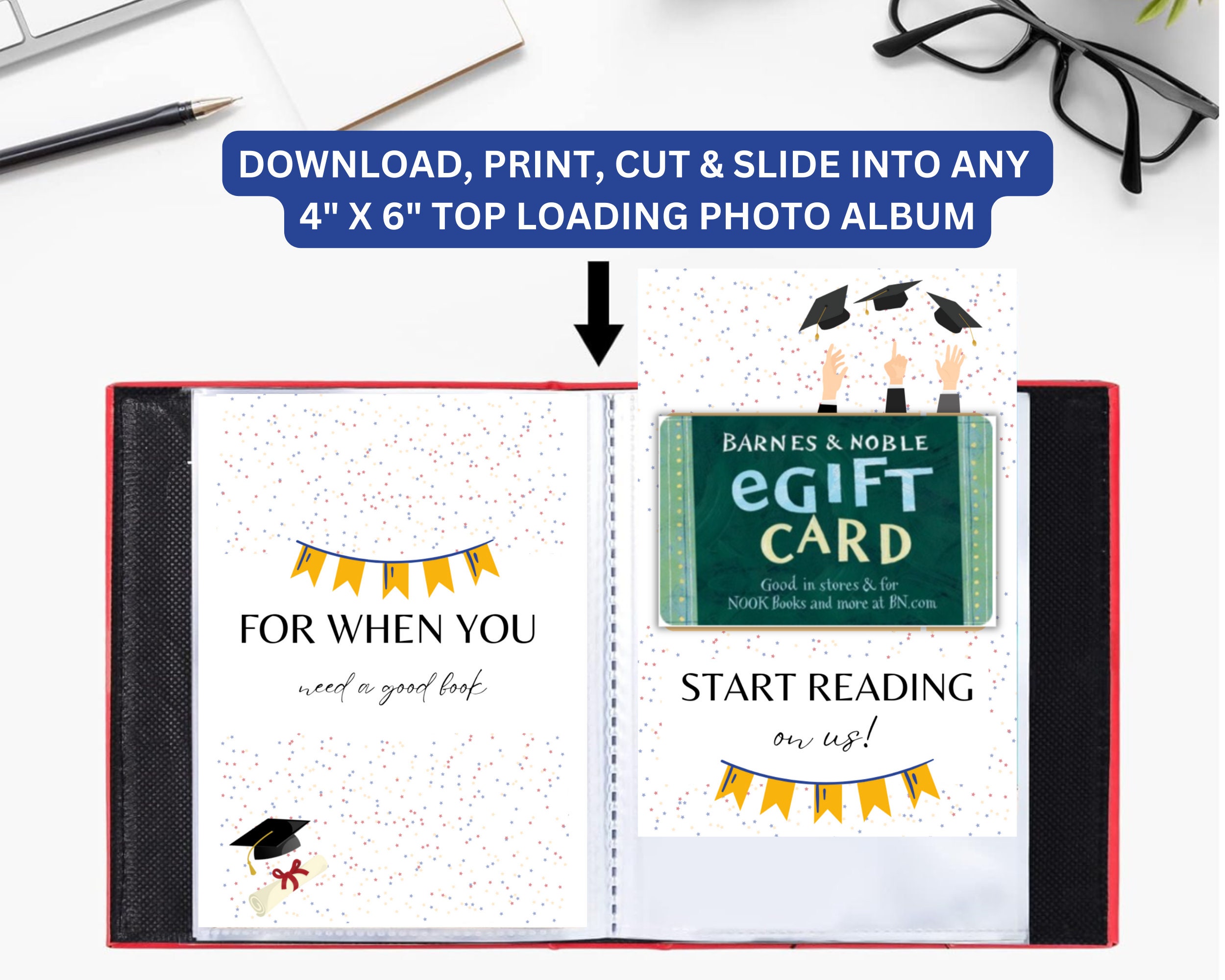 Graduation Gift Card Book, Printable Gift Card Book for High School