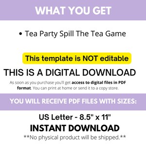 Spill the Tea Game, Tea Party Games, Tea Party Activities, Girls Tea ...