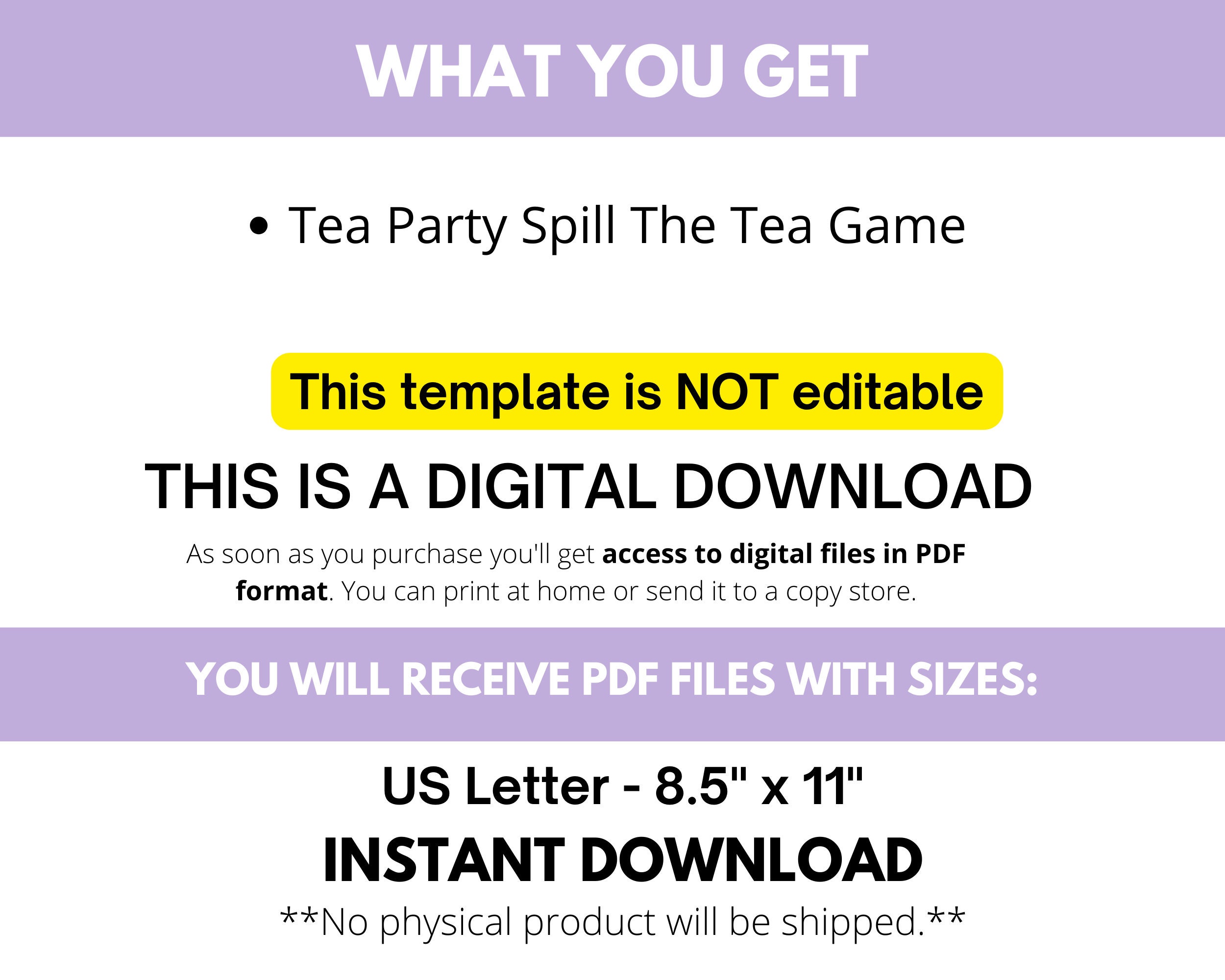 Spill the Tea Game, Tea Party Games, Tea Party Activities, Girls Tea ...