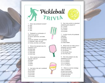 Gra w ciekawostki o pickleballu, quiz o pickleballu, impreza pickleballowa, zabawne gry pickleballowe, gra urodzinowa pickleballowa, pomysły na tematykę pickleballa