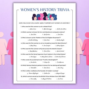 Women&#39;s History Month Trivia Game, International Women&#39;s Day Activity, March 8 Classroom Activity, Smash the Patriarchy, Feminism Game