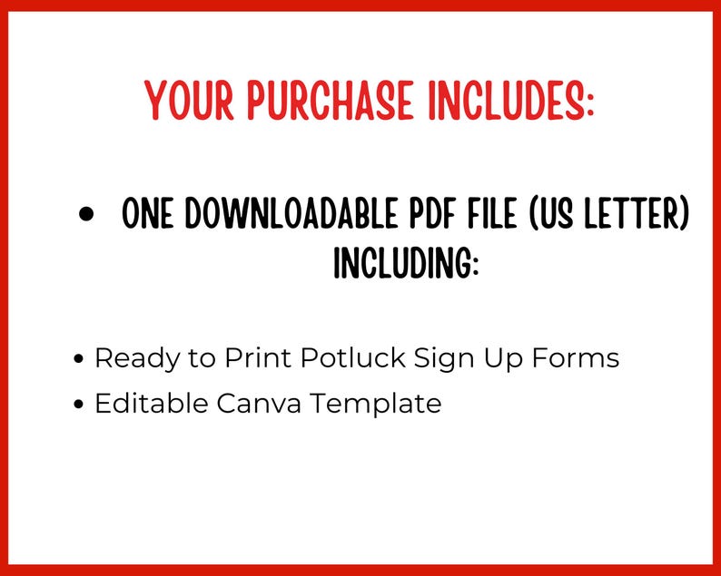 Black History Month Sign up Sheet, Potluck Sign up Sheet, Editable
