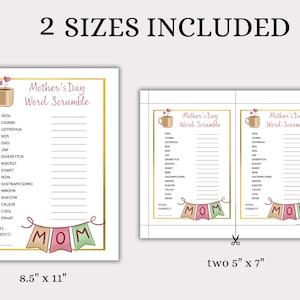 Mothers Day Game Printable, Mother's Day Brunch Ideas, Printable Mother ...