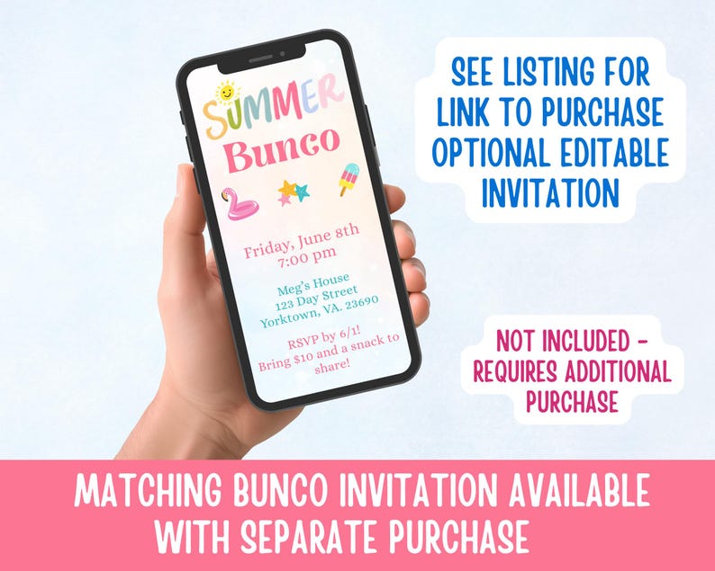 Summer Days Bunco Score Sheets, June Bunco Score Cards, June Bunco Game, Bunco Babe Cards, June Bunco Party, Summer Bunco Night Dice Game image 16