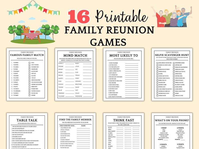 Family Reunion Games Bundle Family Gathering Fun Family Reunion Family Reunion Games Bundle Family Gathering Fun Family Reunion