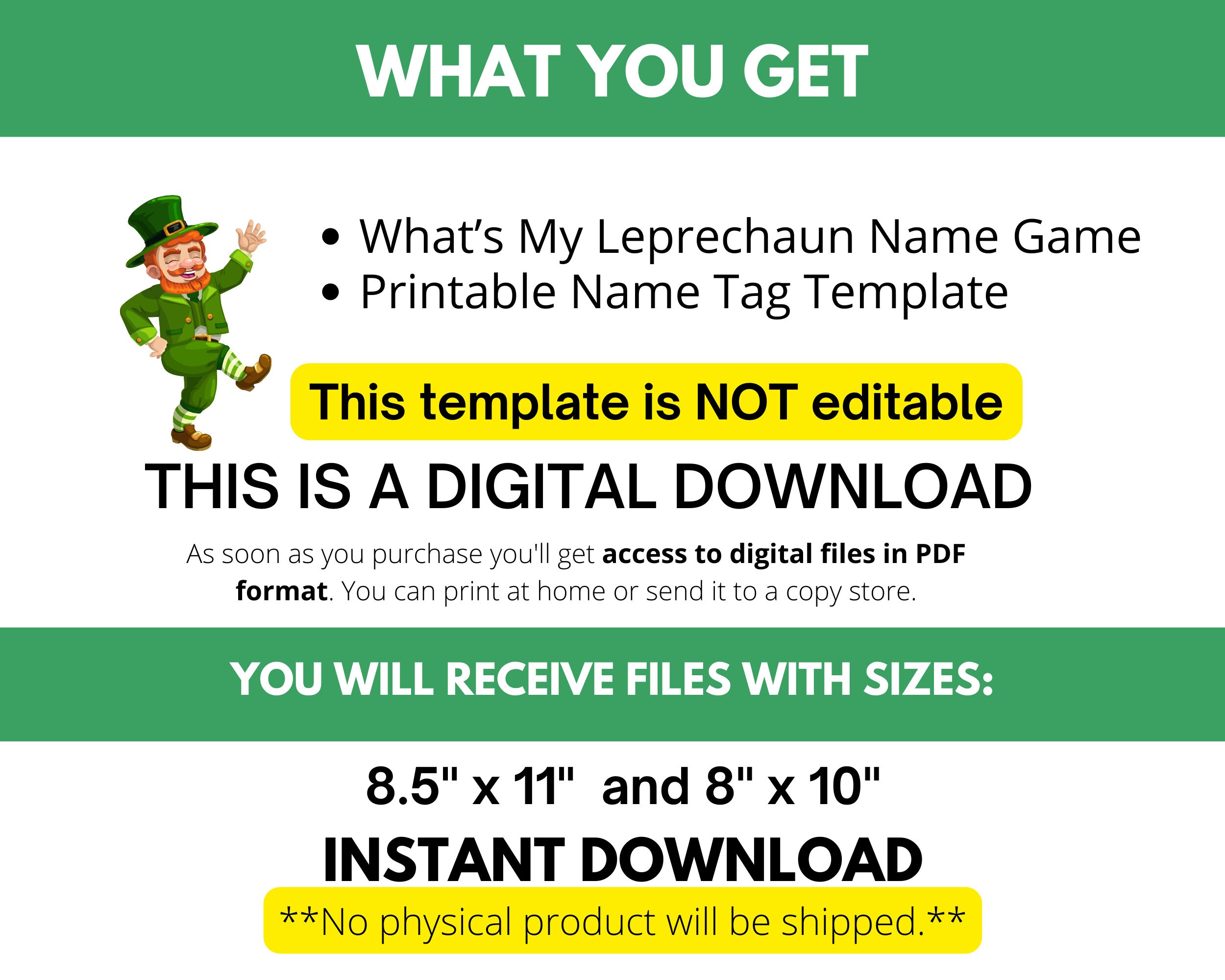 st patricks day name game