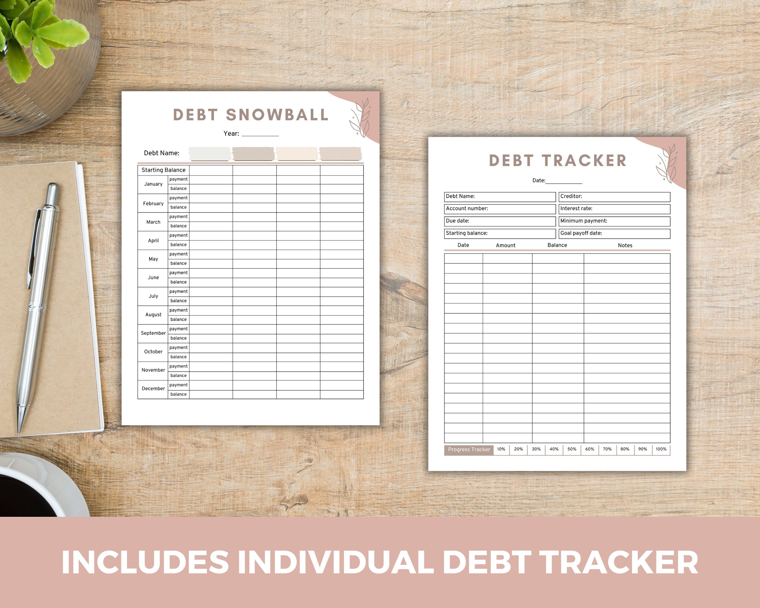 Debt Snowball Tracker Printable, Printable Snowball Debt Tracker, Debt ...