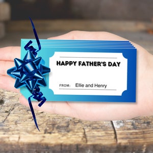 Printable Father&#39;s Day Coupons, Fathers Day Coupon Book, Gift for Dad, Editable Dad Coupons, Digital Download, Fathers Day Printable, FD1