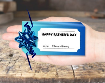 Printable Father's Day Coupons, Fathers Day Coupon Book, Gift for Dad, Editable Dad Coupons, Digital Download, Fathers Day Printable, FD1
