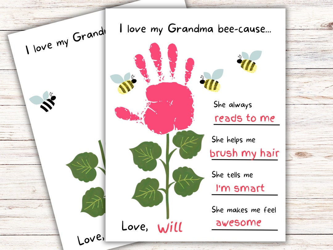 Grandparents Day Craft Handprint, Teacher Resource, Craft for Pre-k ...