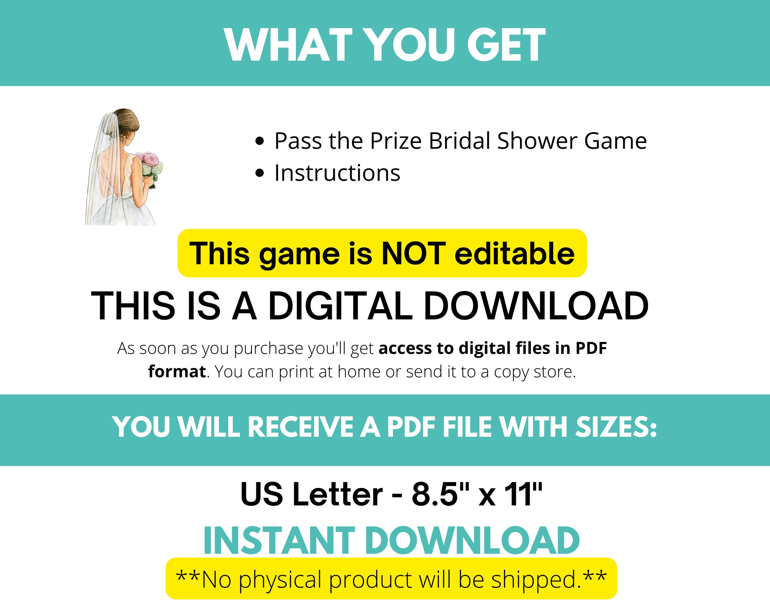 Pass the Prize Bridal Shower Game, Pass the Gift Poem, Pass the Parcel