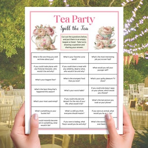 Spill the Tea Game, Tea Party Games, Tea Party Activities, Girls Tea ...