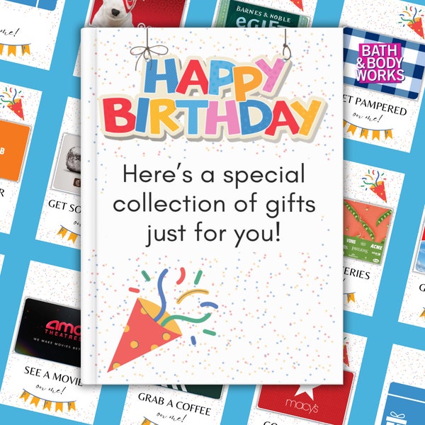 Birthday Gift Card Book, Printable Gift Card Book for Birthdays, 16th Birthday Gift Card Book, Teen Birthday Gift,  Birthday care package