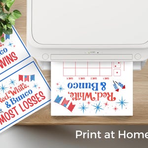 4th of July Bunco Score Sheets, July Bunco Score Cards, Patriotic Bunco Game, Bunco Babe Cards, July Bunco Party, Red White and Blue Bunco image 12