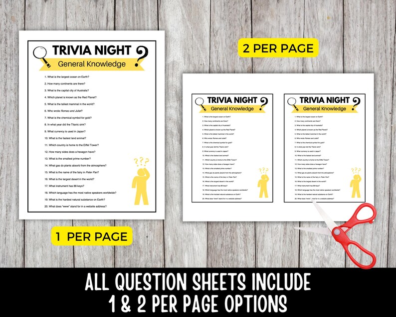 Pub Trivia Bundle: Trivia Night Games, Family Game Night, Fun Trivia ...