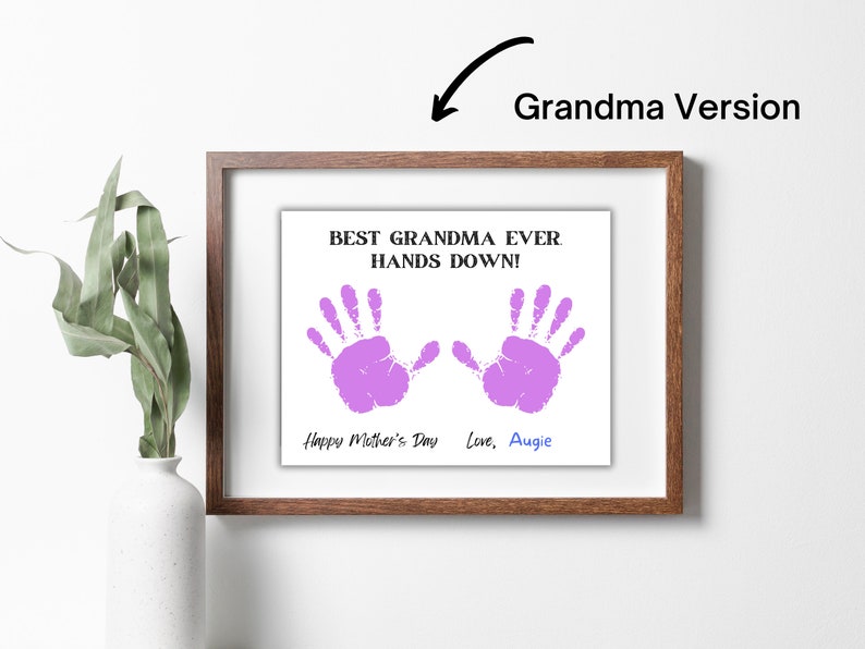 Mothers Day Handprint Craft, Kids Handprint Keepsake for Mom, Pre K ...