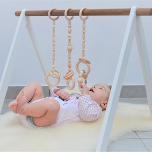 White nursery,Set of GYM and TOYS,Baby activity center with toys,White arch,Easy foldableMontessori toy,Baby gym and toys,Wooden baby gym