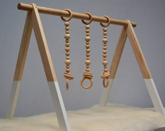 Jouet Montessori, Baby gym, Différente couleur, Gym scandinave, Facile pliable, Centre d’activités pour bébé, Gym en bois pour bébé, Salle de sport de jeu, Arche d’activité