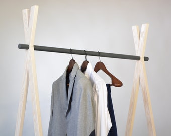 Wood and metal rack,Clothes rack,Garment rack,Dress up storage rack,Adult Clothing rack,Fold up A frame rack,Modern clothing rack,Coat rack
