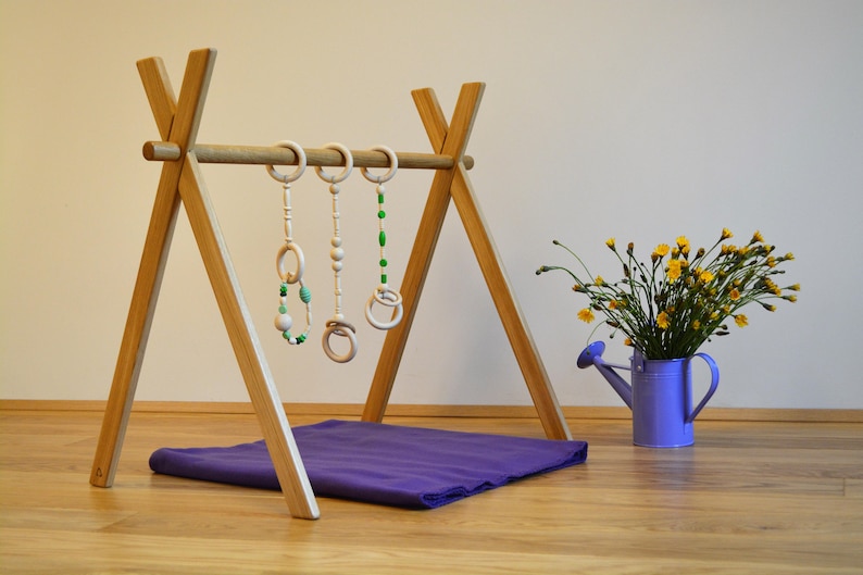 wood baby play gym