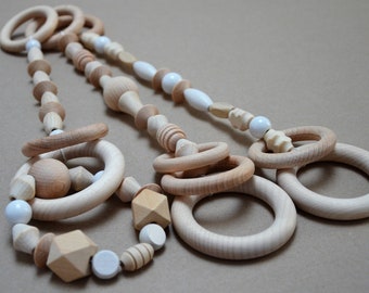 Palestra giocattoli, Set di 3, giocattoli di Montessori, giocattolo del centro attività bambino, giocattoli di Arch, verde, blu, rosa, bianco, grigio, giocattoli di puro legno, legno palestra