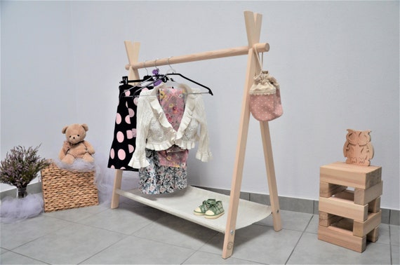 Toddler Rackmontessori Clothingmini Kids Clothes Rack Etsy Toddler Rackmontessori Clothingmini Kids Clothes Rack Etsy