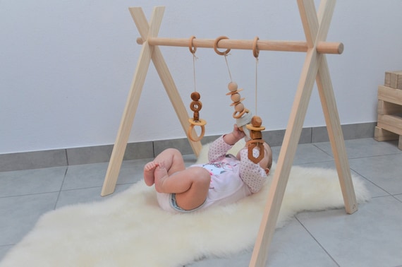 wooden baby activity center
