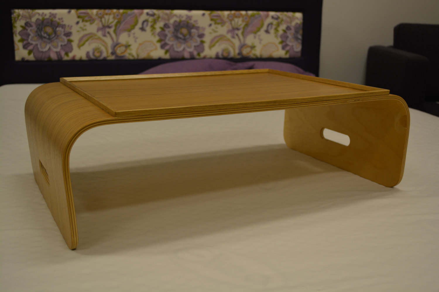 Laptop desk Breakfast tray Small wood desk Lap tray Bed Etsy