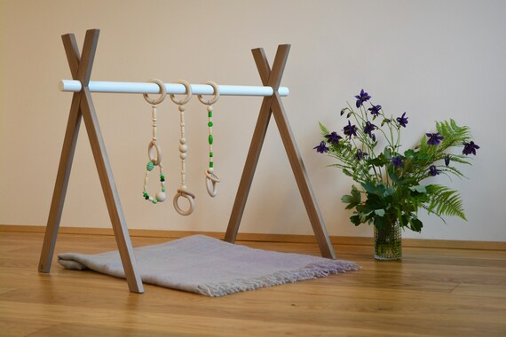 wooden baby activity center