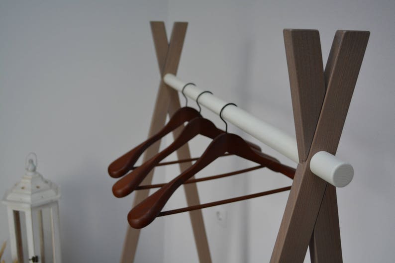 Adult Rack With Canvas Clothing Rack Wooden Rack boho Etsy