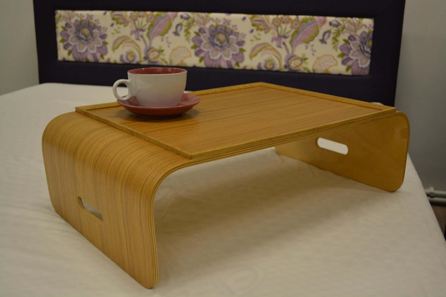 Laptop desk Breakfast tray Small wood desk Lap tray Bed Etsy