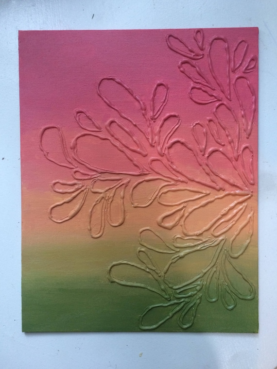 Hot Glue Gun Detailed Acrylic PaintingOmbre Etsy