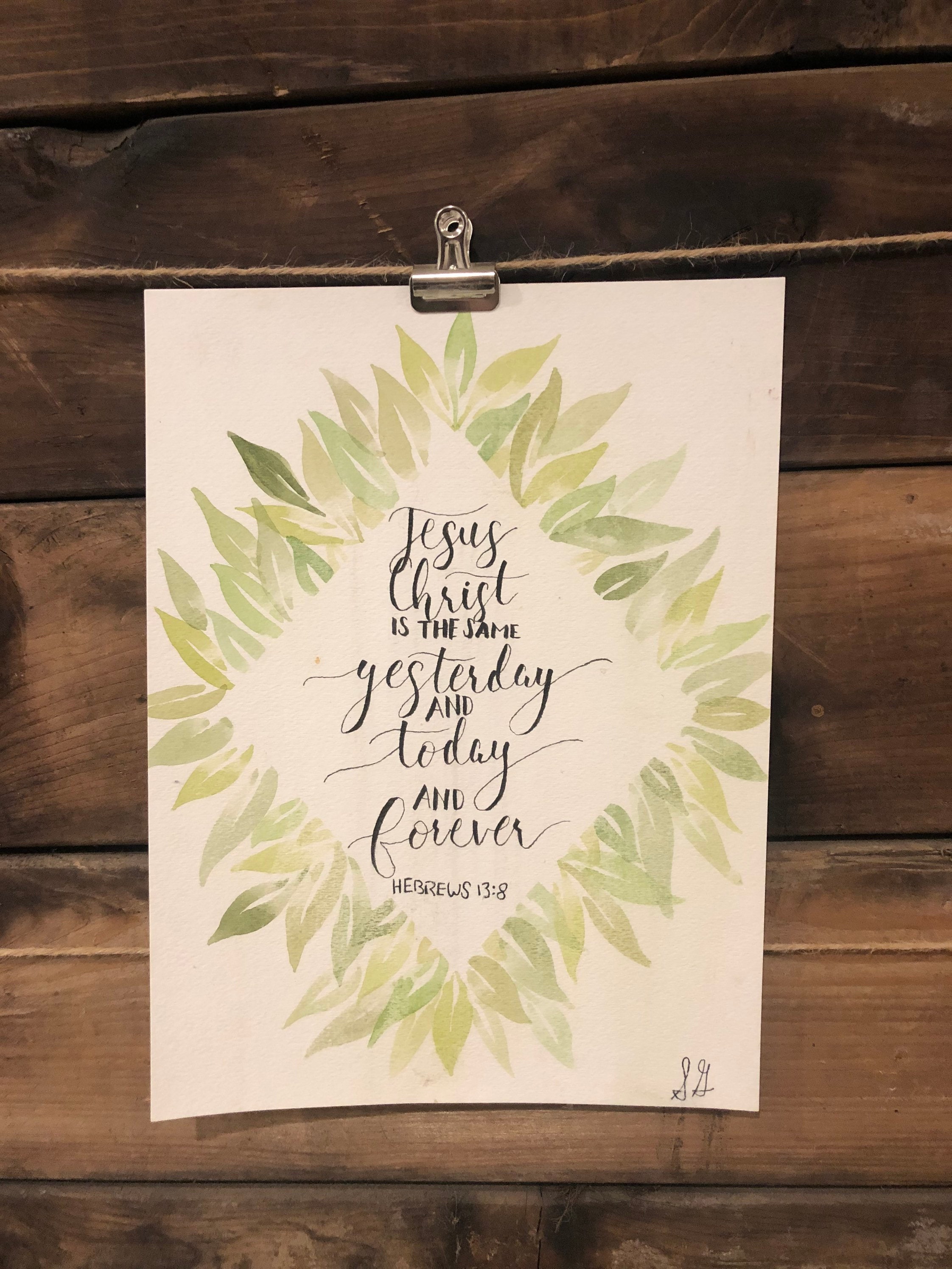 Bible verse watercolor painting Etsy