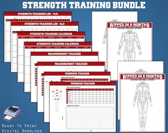 strength training log fitness planner workout log weight etsy weight lifting training logs