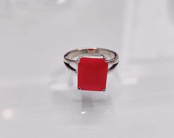 Natural Ruby Ring, 925 Sterling Silver, July Birthstone