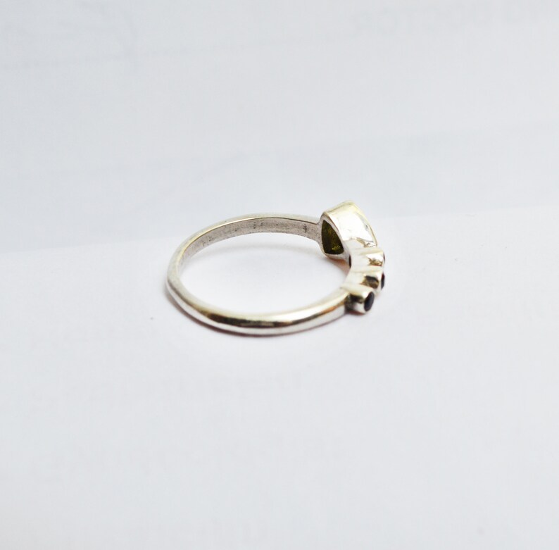Multi Gemstone Ring Birthstone Ring Solitaire Ring Anniversary Ring Christmas Ring Women Gift Ring 925 Silver Ring Stacking Ring