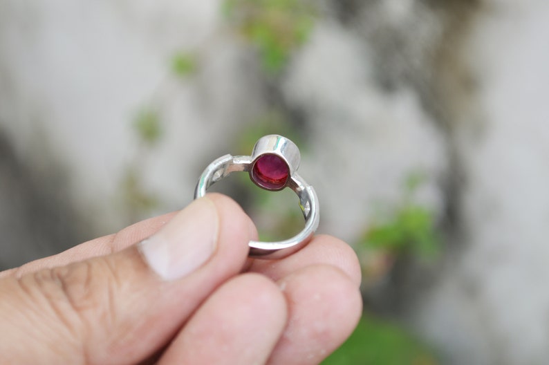 Diamond color gemstone 925 Silver Ring Oval Shaped Ruby 3.45 Carat Gemstone